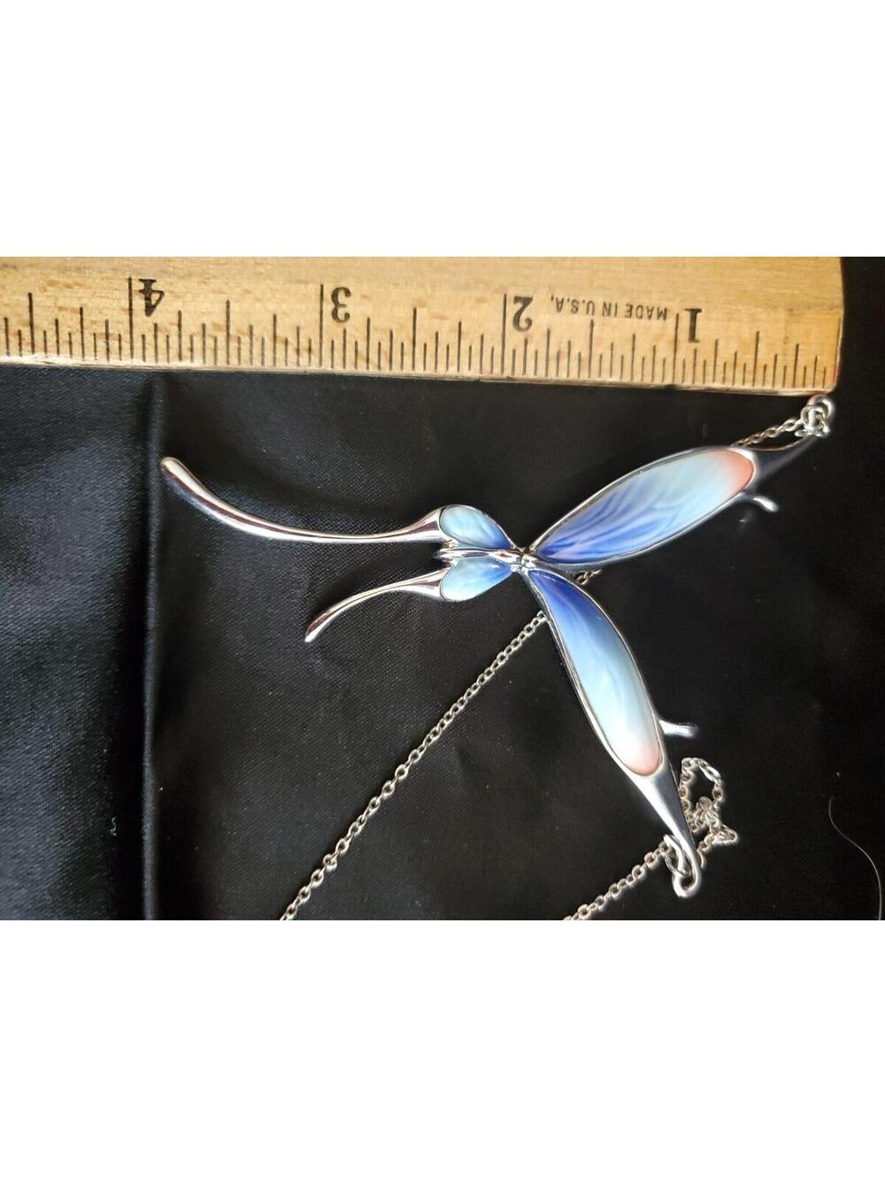 Vtg Franz Butterfly Necklace